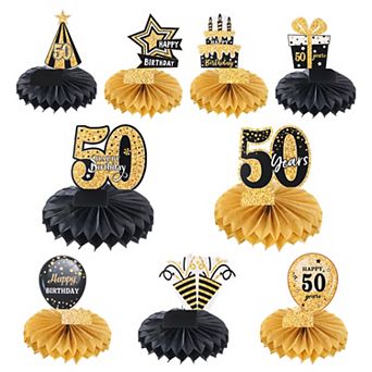 50th Birthday Decoration Centerpieces for Tables Decorations Table Toppers for Birthday Party