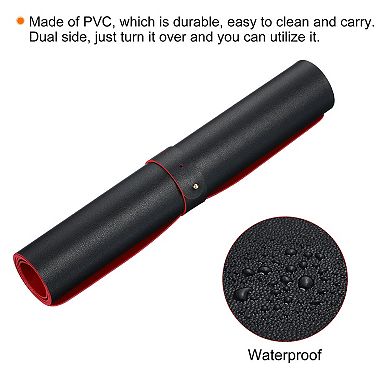 28"x14" Desk Mat Protector, PU Leather Dual Side Mouse Pad Mat
