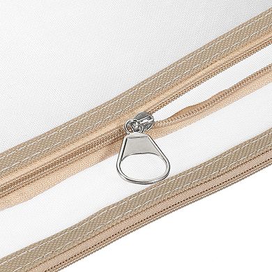 Nylon Document Zip Pouch with Handle A4 Mesh Clear Files Bag for Office Business