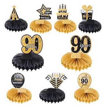 90th Birthday Decoration Centerpieces for Tables Decorations Table Toppers for Birthday Party
