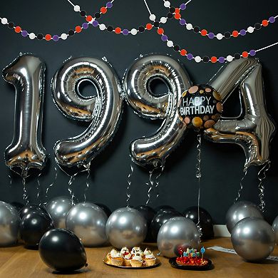 2Pcs Pom Pom Garland, 6.5Ft Decor Hanging Garland Ball Banner with 20Pcs Balls