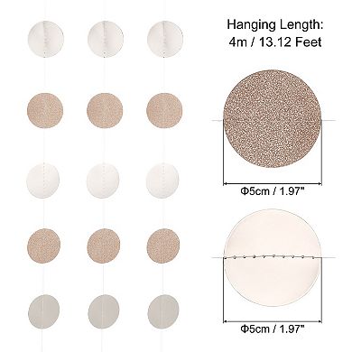 12 Pcs 156 Feet Circle Dots Garland Party Decorations Garland Hanging Banner