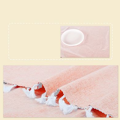 1 Pcs Wrinkle Free Tablecloths, Kitchen Dining Table Cover for Farmhouse Holiday Camping Parties