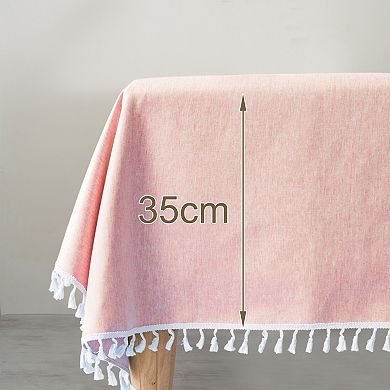 1 Pcs Wrinkle Free Tablecloths, Kitchen Dining Table Cover for Farmhouse Holiday Camping Parties