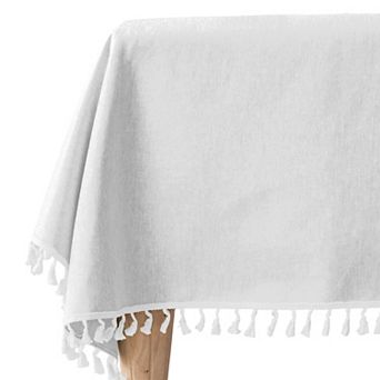 1 pc Wrinkle Free Tablecloths, Kitchen Dining Table Cover for Farmhouse Holiday Camping Parties