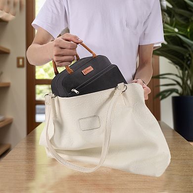 Lunch Bag, Reusable Insulated Lunch Tote Bag, Leakproof Square Lunch Box 10.63"x6.3"x9.06"