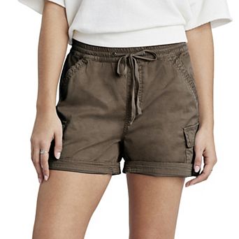 Juniors' UNIONBAY Cassie Cargo Drawcord Beach Shorts