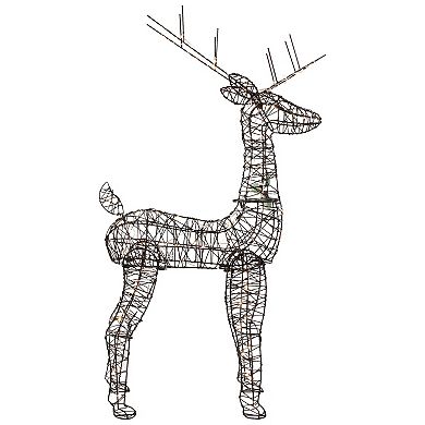 Northlight LED Lighted Rattan Deer Outdoor Christmas Decoration 45.5 Inches