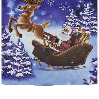 Northlight Santa's Reindeer-Drawn Sleigh Ride Outdoor Flag