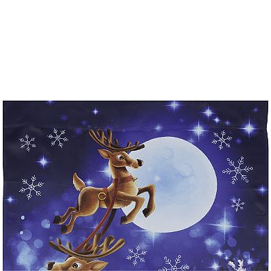 Northlight Santa's Reindeer-Drawn Sleigh Ride Outdoor Flag