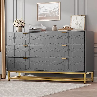 knee length dresses for ladies DWVO Black 6-Drawer Dresser with Black Metal Handles, Anti-Tip Design, –  guiltshop.products main image 0