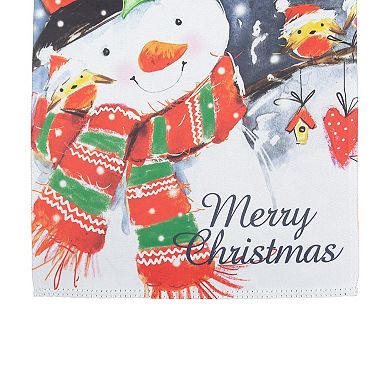 Northlight Snowman & Birds Merry Christmas Outdoor House Flag
