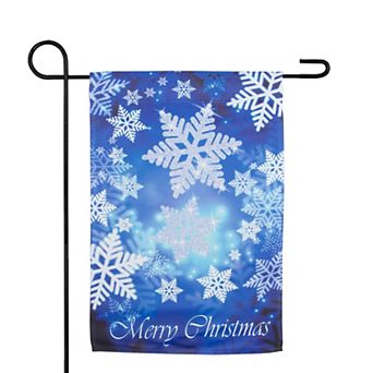 Northlight Merry Christmas Snowflakes Outdoor Garden Flag