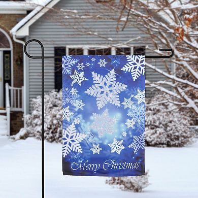 Northlight Merry Christmas Snowflakes Outdoor Garden Flag