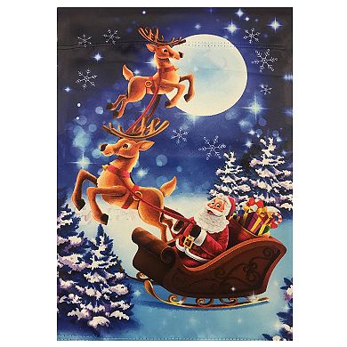 Northlight Sleigh-Riding Santa Outdoor Garden Flag