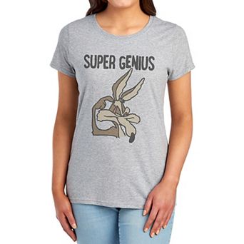 Juniors' Looney Tunes Super Genius Graphic Tee
