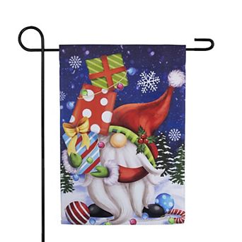 Northlight Santa Gnome Outdoor Christmas Garden Flag 18-Inch x 12.5-Inch