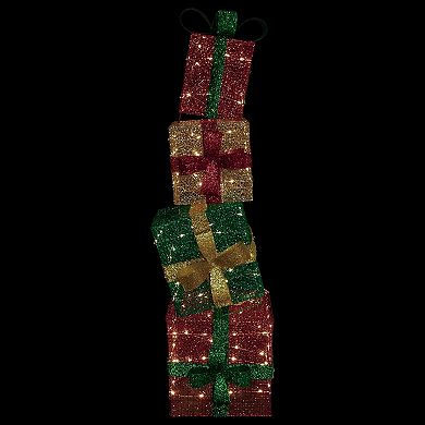 Northlight LED Lighted Stacked Christmas Gifts Outdoor Decoration - 53 inches