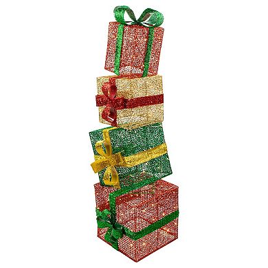 Northlight LED Lighted Stacked Christmas Gifts Outdoor Decoration - 53 inches