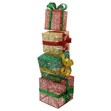 Northlight LED Lighted Stacked Christmas Gifts Outdoor Decoration - 53 inches