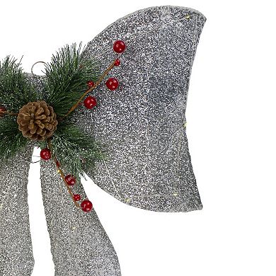 Northlight LED Lighted Gradient Mesh Bow Christmas Decoration - 22-in.