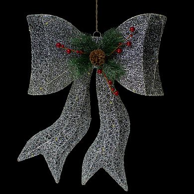 Northlight LED Lighted Gradient Mesh Bow Christmas Decoration - 22-in.