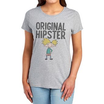 Juniors' Hey Arnold Original Hipster Graphic Tee