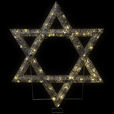 Northlight LED Lighted Sequined Star of David Outdoor Decoration - 36 inches