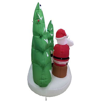 Northlight LED Inflatable Santa Claus & Reindeer Outdoor Christmas Decoration