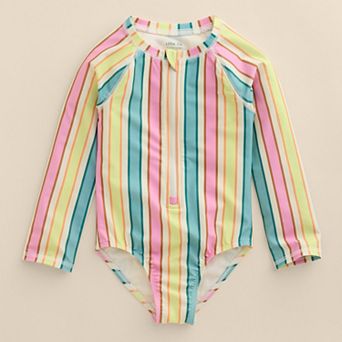 Girls 4-12 Little Co. by Lauren Conrad Rash Guard One-Piece Swimsuit