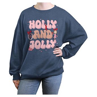 Juniors' Disney’s Cindy Lou Who Holly & Jolly Long Sleeve Fleece Pullover
