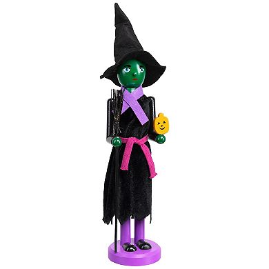 Northlight Witch Nutcracker Figurine with Broom Table Decor