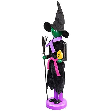 Northlight Witch Nutcracker Figurine with Broom Table Decor
