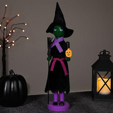 Northlight Witch Nutcracker Figurine with Broom Table Decor