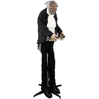 Northlight 5.5-ft. LED Lighted Animated Butler with Sound Halloween Decoration