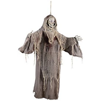 Northlight Lighted Touch 36 in Activated Hanging Death Reaper Halloween Decoration