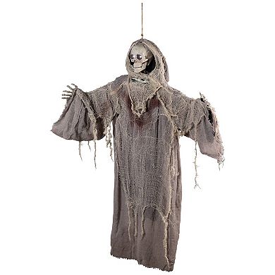 Northlight Lighted Touch 36-in. Activated Hanging Death Reaper Halloween Decoration