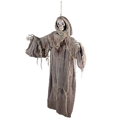 Northlight Lighted Touch 36-in. Activated Hanging Death Reaper Halloween Decoration