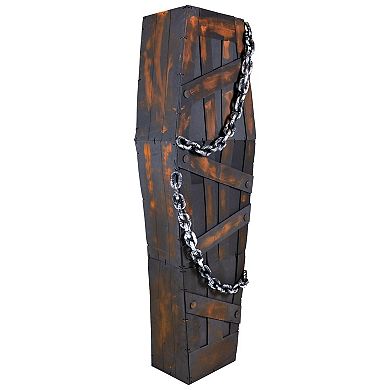 Northlight 63-in. Motion Activated Shaking Chained Coffin Halloween Decoration with Sound