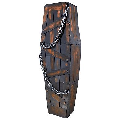 Northlight 63-in. Motion Activated Shaking Chained Coffin Halloween Decoration with Sound