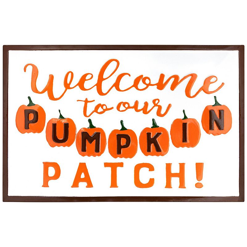 Northlight Welcome to Our Pumpkin Patch Fall Harvest Wall Sign, White