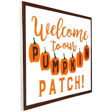 Northlight Welcome to Our Pumpkin Patch Fall Harvest Wall Sign