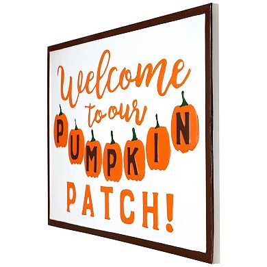 Northlight Welcome to Our Pumpkin Patch Fall Harvest Wall Sign