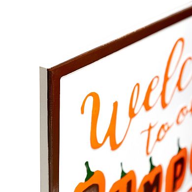 Northlight Welcome to Our Pumpkin Patch Fall Harvest Wall Sign