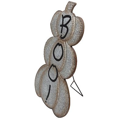 Northlight Boo! 28-in. Metal Stacked Pumpkins Halloween Decoration
