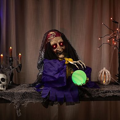 Northlight Lighted & Animated Fortune Teller Halloween Decoration