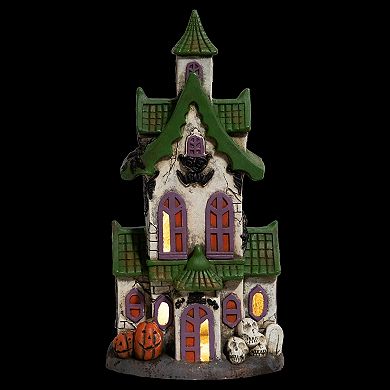 Northlight LED Lighted Haunted House with Skulls Halloween Decoration