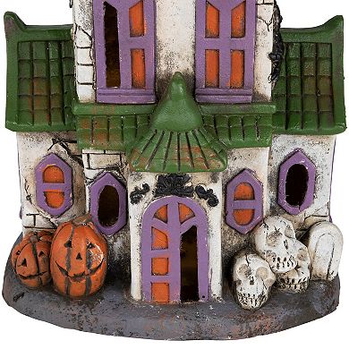 Northlight LED Lighted Haunted House with Skulls Halloween Decoration