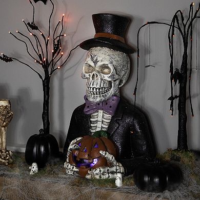 Northlight LED Lighted Skeleton with Jack-O-Lantern Halloween Decoration
