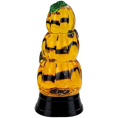 Northlight LED Lighted Stacked Jack O' Lanterns Halloween Snow Globe Table Decor